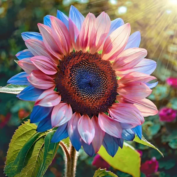 TWIN-BLOSSOM BLUE OVER PINK SUNFLOWER SEEDS - Image 4