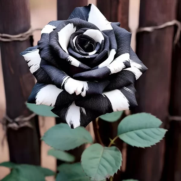 RARE BLACK & WHITE ROSE - Image 4