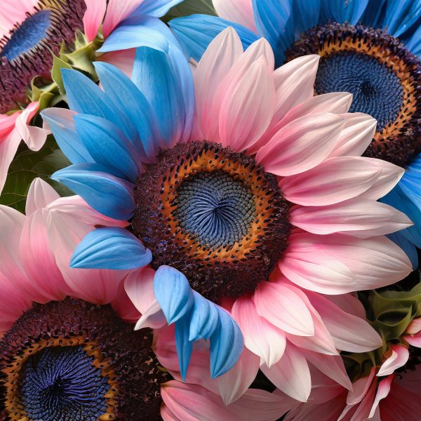 DOUBLE-FLOWERED SUNFLOWER: BLUE-PINK MIRACLE 🌻🌻 - Image 2